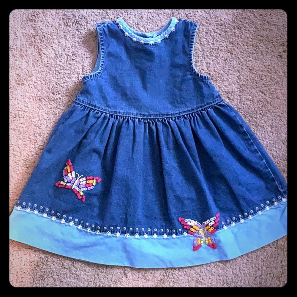BABY GAP DENIM/CORDUROY DRESS -Size 2xl - Blue